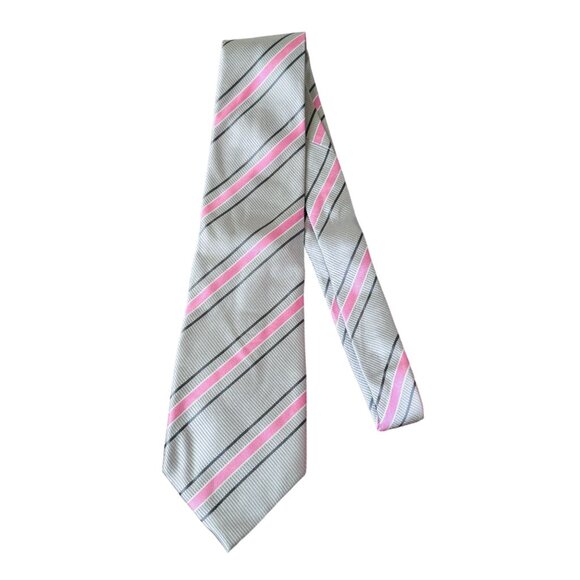 Donald J. Trump Maga Republican Signature Collection Silk‎ Silver Pink Necktie - Picture 5 of 7